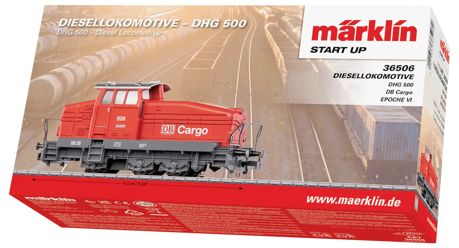 Запуск Märklin 036506 H0 Запуск тепловоза DHG 500 DB Cargo