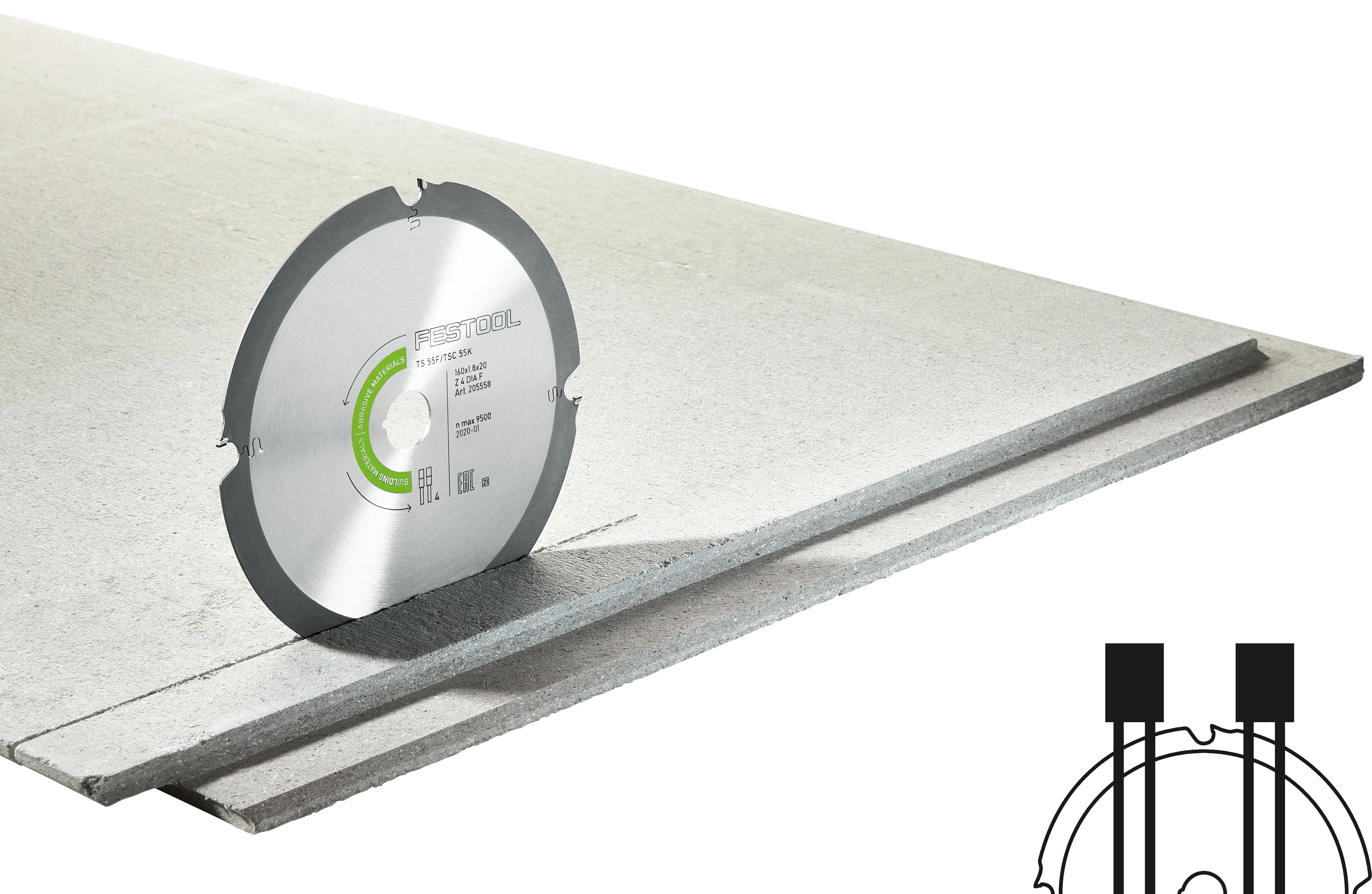 Алмазный отрезной диск Festool DIA 168x1.8x20 F4 168 x 20 x 1.20 мм, 1 шт.