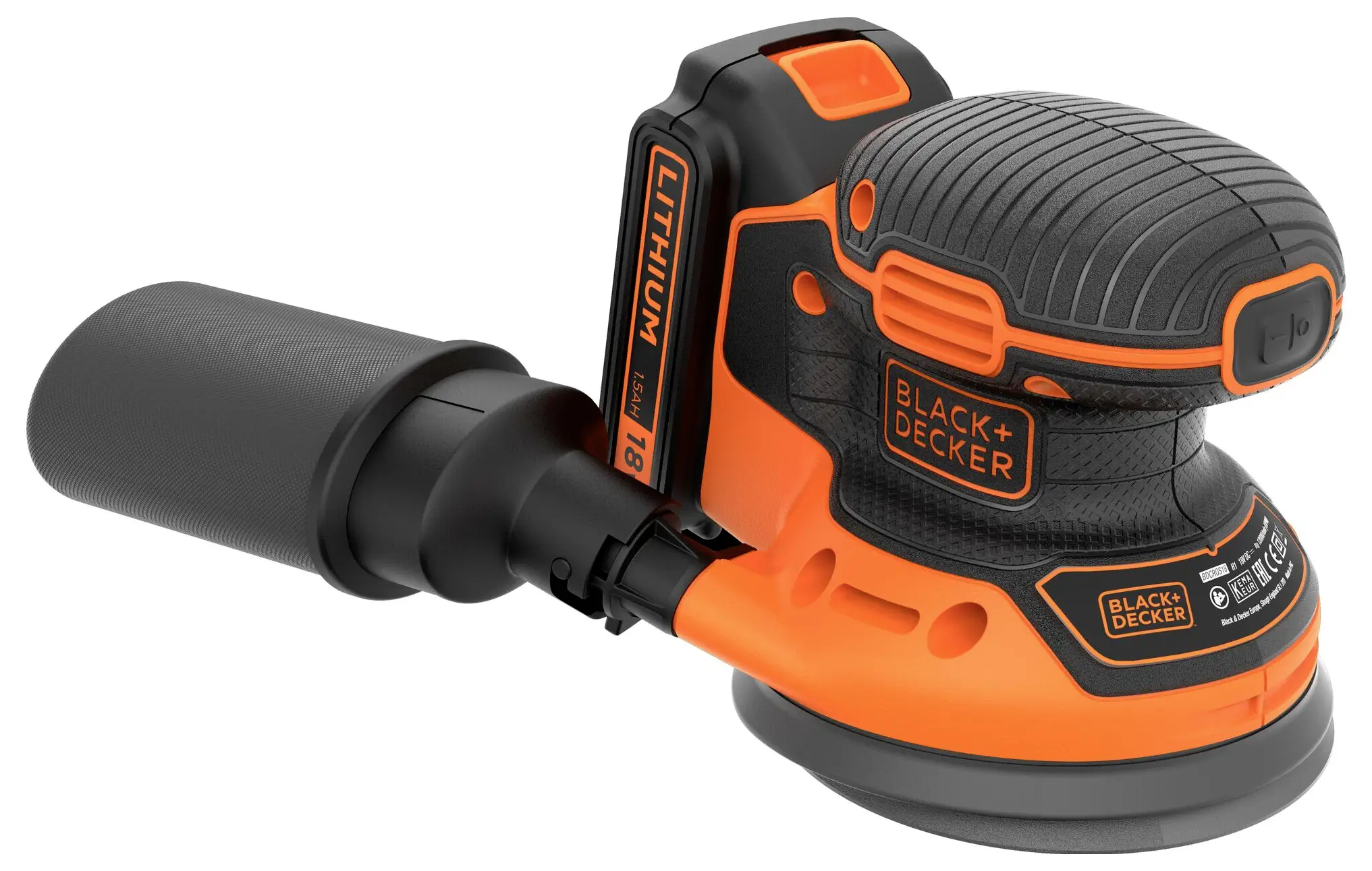Акумуляторна ексцентрикова шліфувальна машина Black & Decker BDCROS18-QW