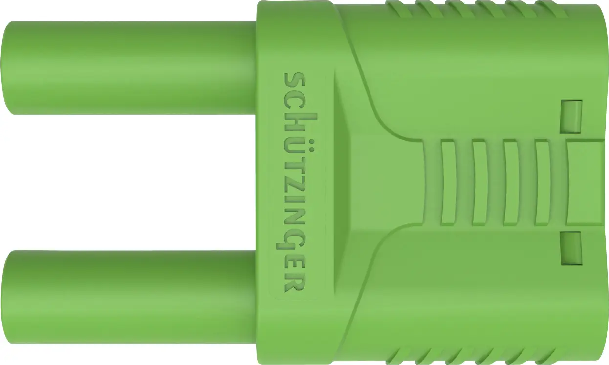 Штифтовий короткозамикаючий, безпечний роз'єм Schützinger SKURZ 6100 / 19-4 IG 2MB Ni / GN зелений 1 шт.