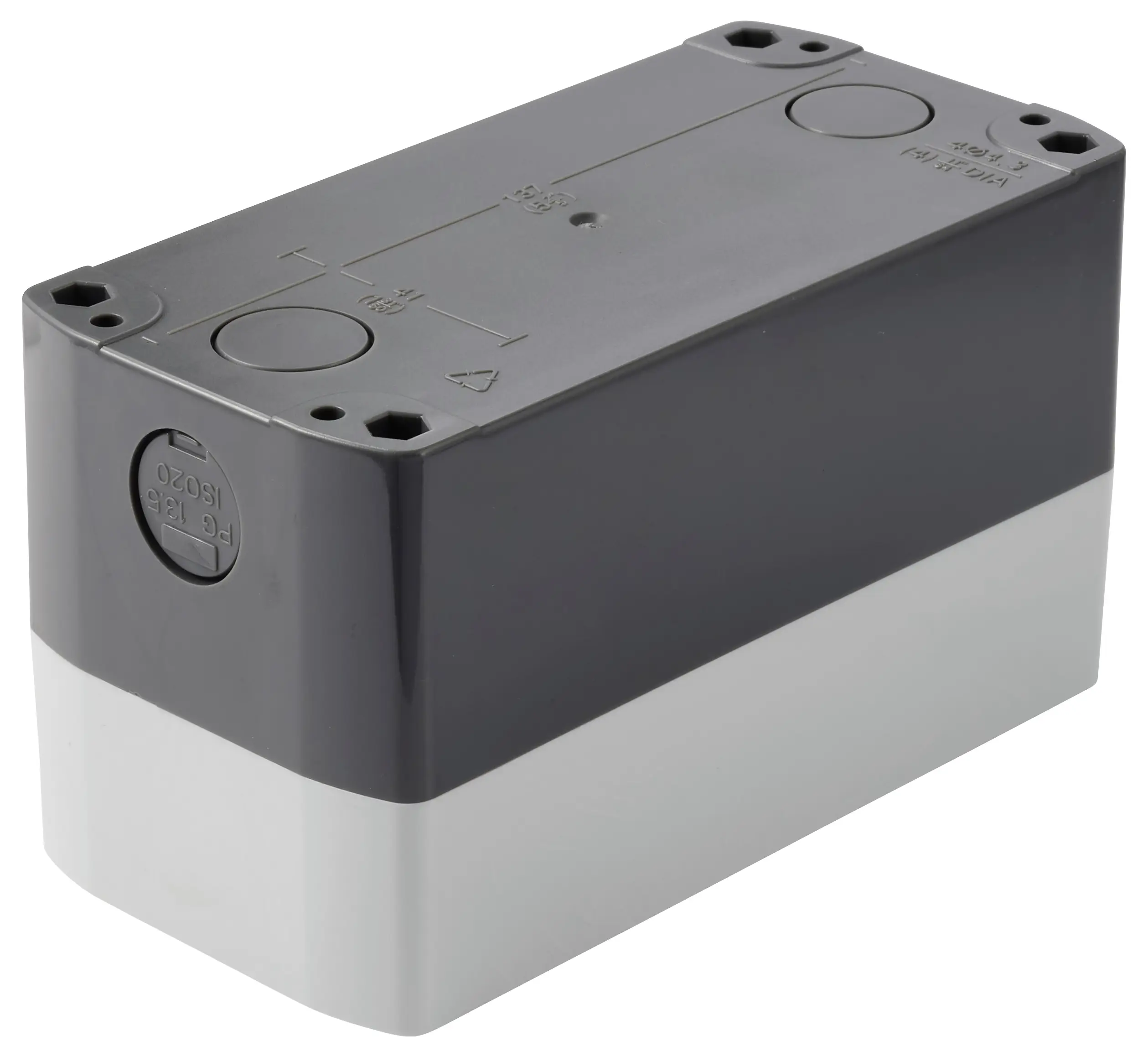 TRU COMPONENTS TC-BXB-2/22/W TC-14807668 (Д x Ш x В) 150 x 75 x 85 мм, белый, 1 шт.