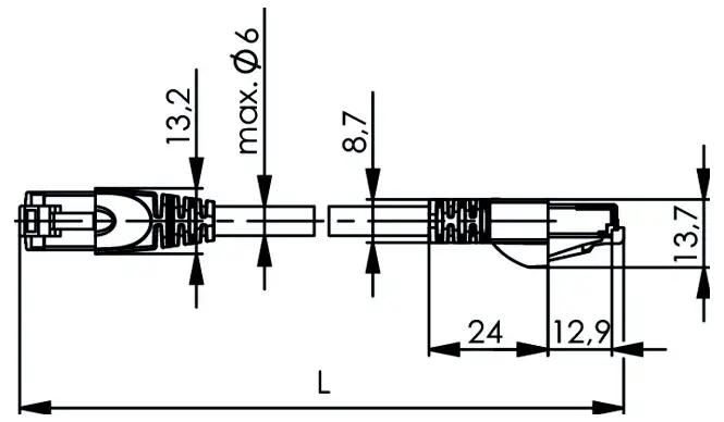 Сетевой кабель Telegärtner 100008681, 1 шт., RJ45, CAT 6a, S/FTP, 3,50 м, красный (прозрачный)