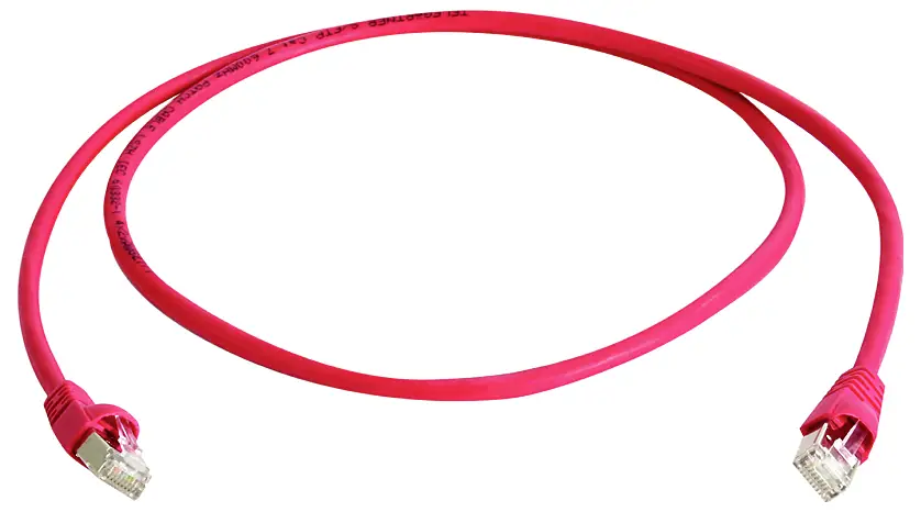 LAN-кабель Telegärtner 100008681, 1 шт., RJ45, CAT 6a, S/FTP, 3,50 м, червоний (прозорий)