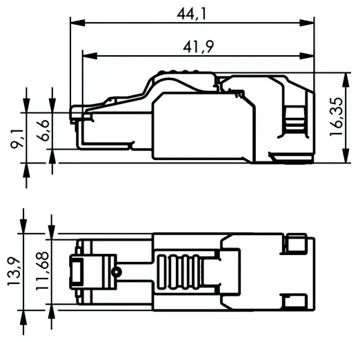 Разъем Telegärtner 100039917 RJ45 100039917, RJ45, CAT 6a, 1 шт.