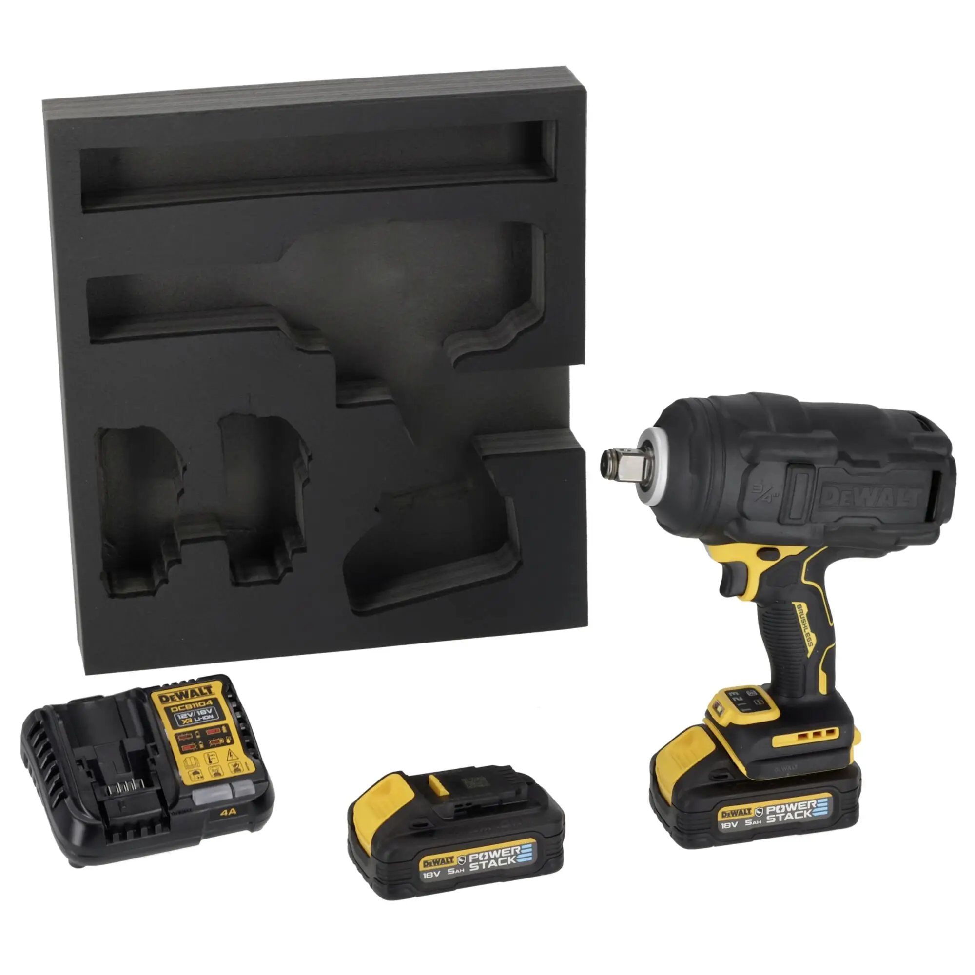 Аккумуляторный ударный шуруповерт DEWALT DCF964H2G DCF964H2G-QW 18 В. Количество входящих в комплект аккумуляторов: 2 литий-ионных