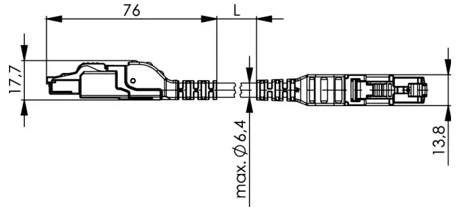 Кабель LAN Telegärtner 100017323, 1 шт., RJ45, CAT 5, 3 м, зелений