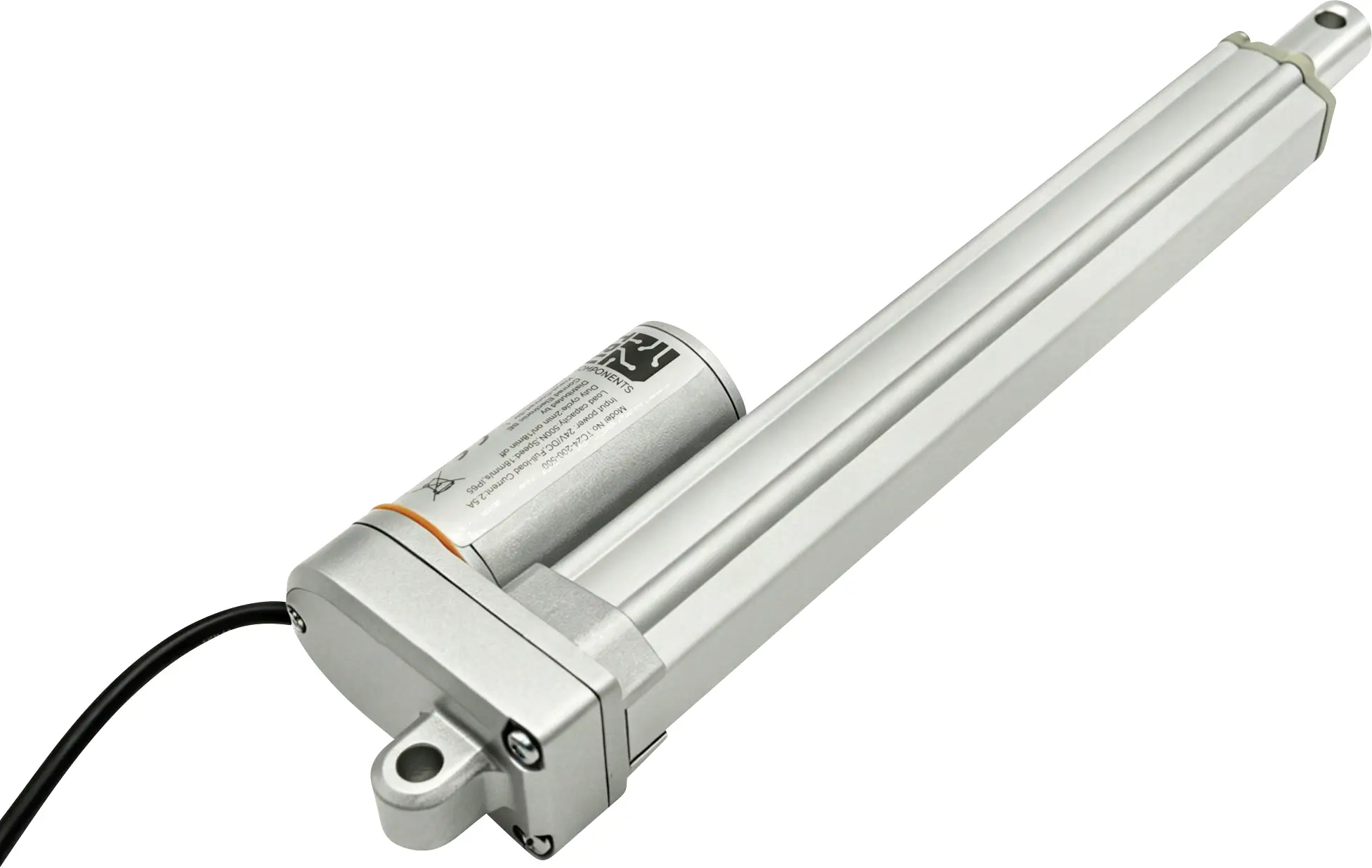 Электрический привод TRU COMPONENTS TC24-200-500 TC-14973360. Длина хода 200 мм. Сила нажатия 500 Н. Напряжение 24 В/постоянный то