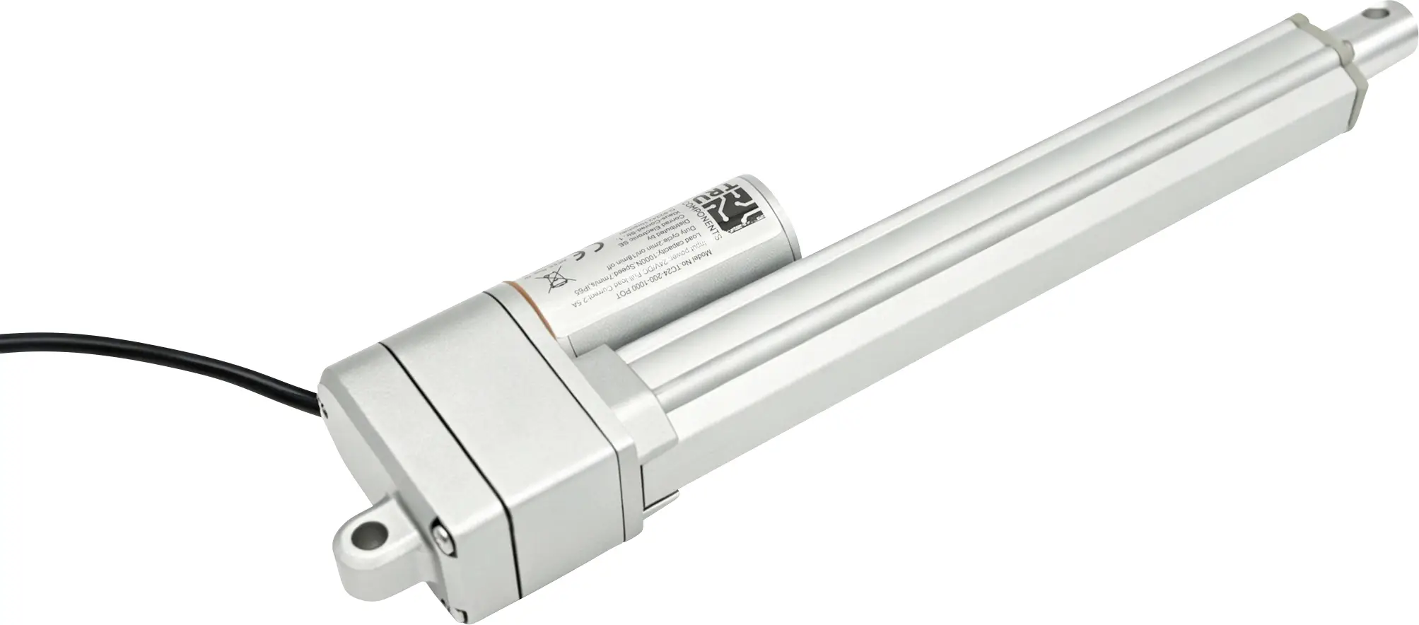 Электрический привод TRU COMPONENTS TC24-200-1000 POT TC-14973364, длина хода 200 мм, усилие нажатия 1000 Н, напряжение 24 В/посто