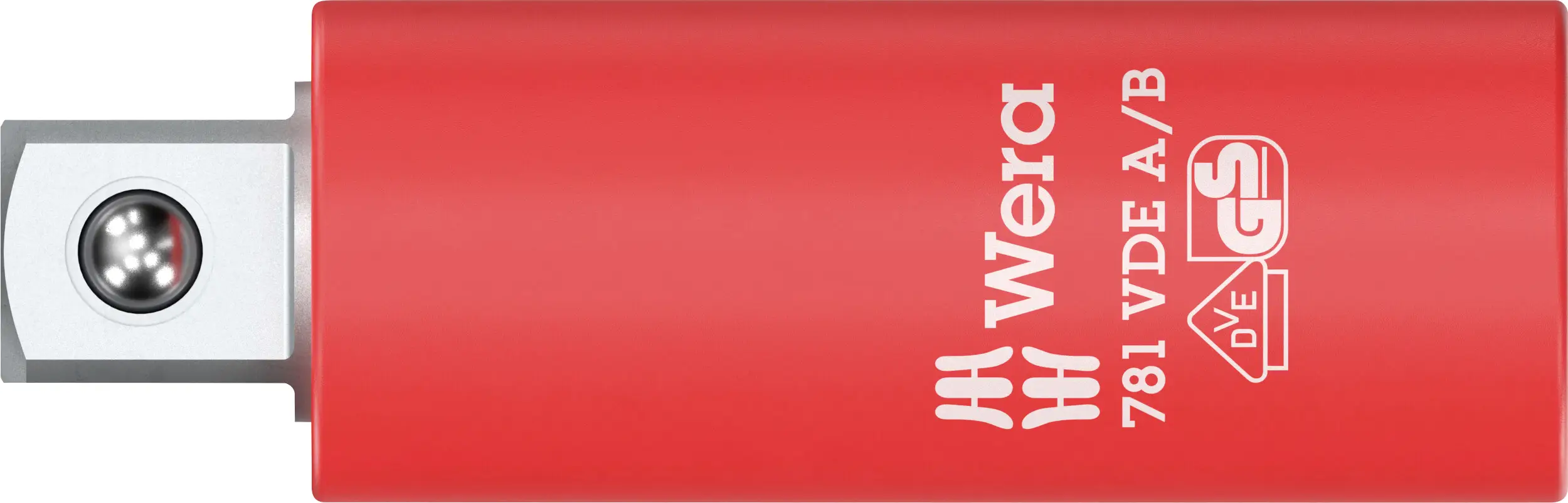 Адаптер для розетки Wera 781 A/B VDE 05024690001, сплошной квадратный, 10 мм (3/8 дюйма), изолированный, с механической блокировко