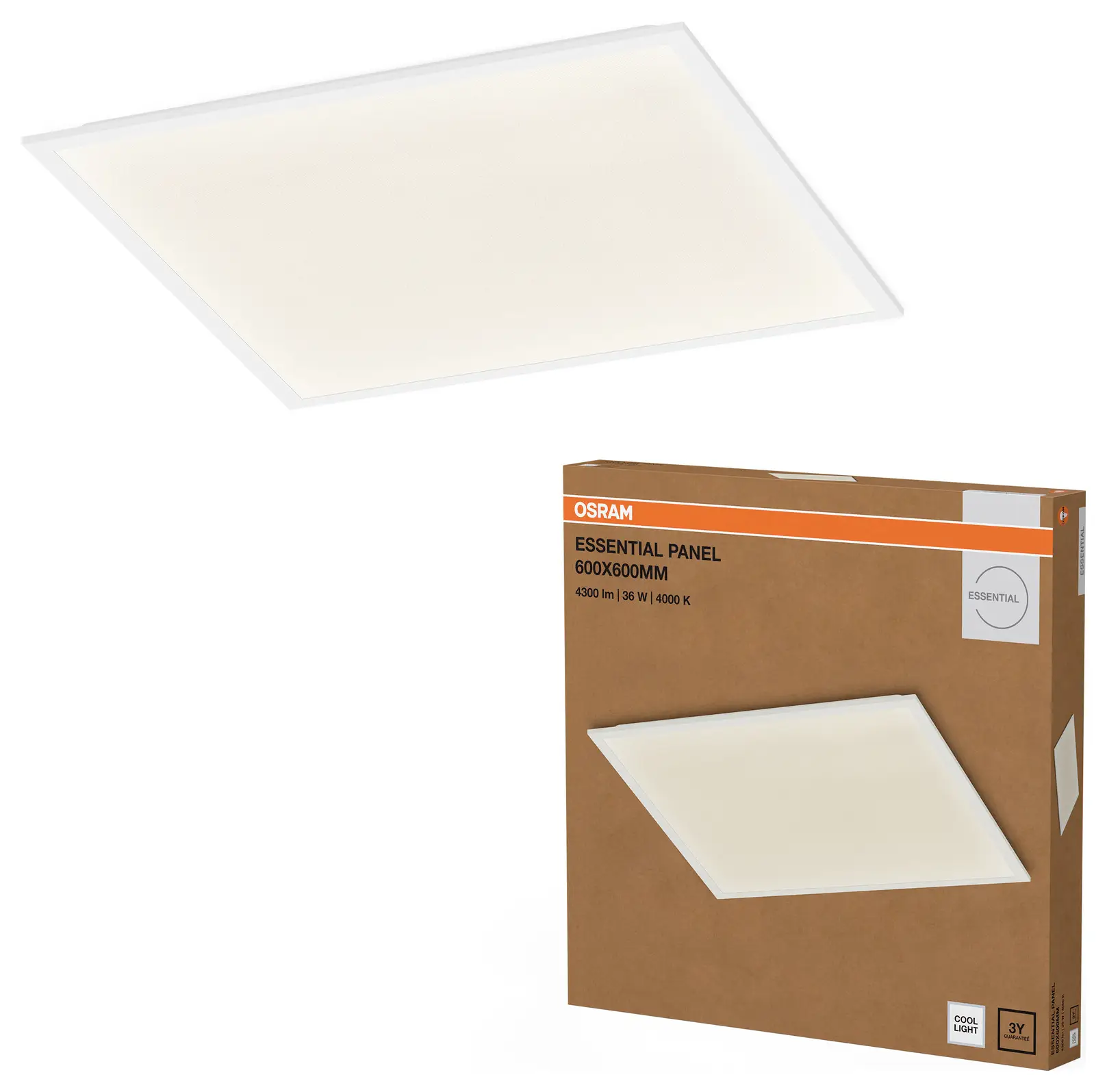 Светодиодная панель OSRAM HOMELIGHTING Essentials Panel 600x600 мм 36 Вт 840 Вт, белая 4058075854659