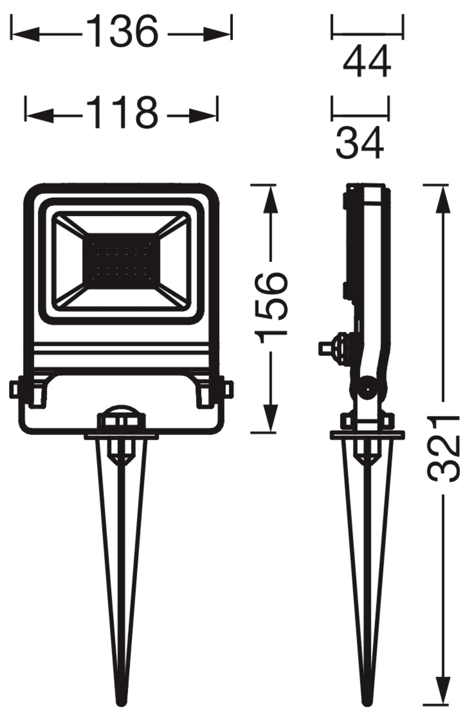 Светодиодный прожектор OSRAM HOMELIGHTING ENDURA® для сада, 20 Вт, 3000K, артикул 4099854585852, 20 Вт, 2000 лм.