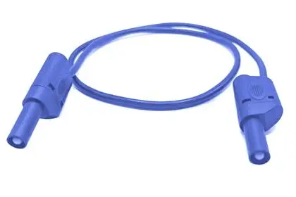 Провод для проверки безопасности Mueller Electric 22.421-2M-6, штекер-банан 4 мм, 2 м, синий, 1 шт.