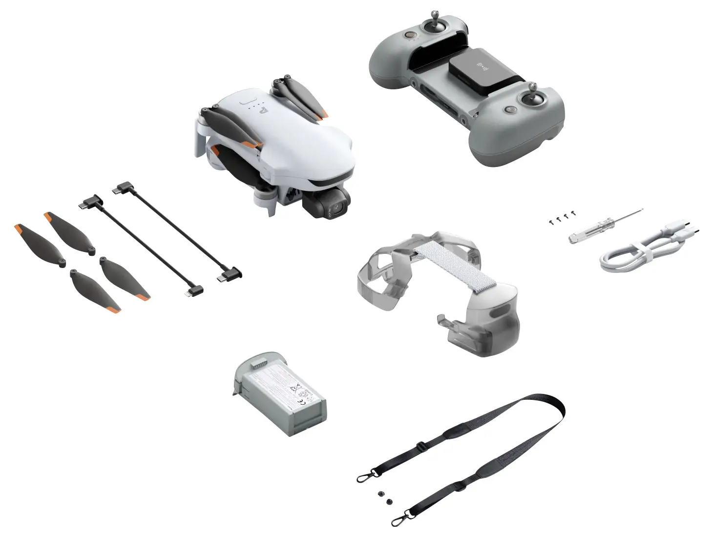 Квадрокоптер Potensic ATOM 3 Standard Kit с RTF-камерой, функцией GPS, серый цвет.