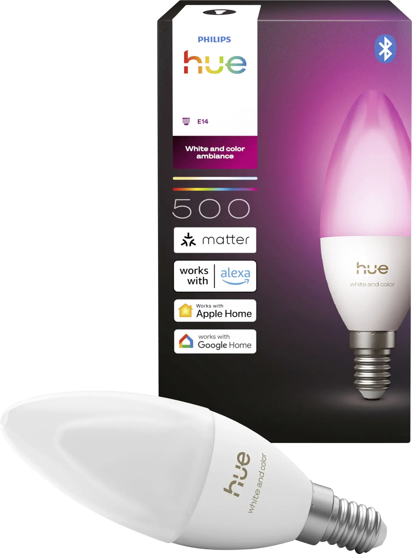 Светодиодная лампа Philips Hue Hue (одна) 8721103099242 EEK: D (A - G) E14 0,2 Вт Холодный белый, Теплый белый