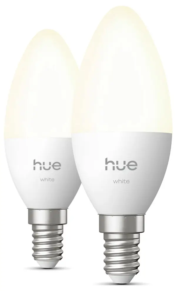 Philips Hue Набір із двох світлодіодних лампочок Hue 8721103099662 EEK: E (A - G) 2 шт. E14 0,2 Вт теплий білий