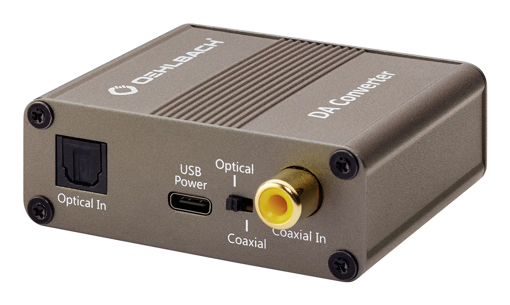Аудіоадаптер Oehlbach D1C6035, RCA/Cinch, коаксіальний, Toslink/оптичний, USB-C