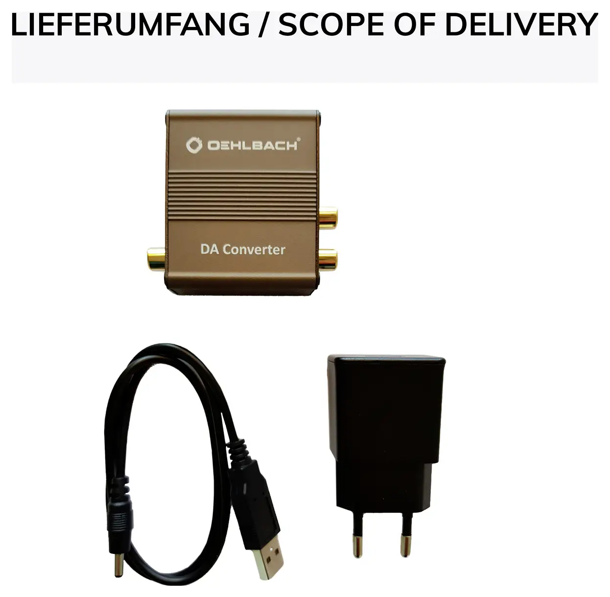 Аудіоадаптер Oehlbach D1C6035, RCA/Cinch, коаксіальний, Toslink/оптичний, USB-C