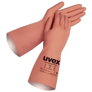 Хлопчатобумажные химически стойкие перчатки uvex 6072011 60720, 1 пара.
