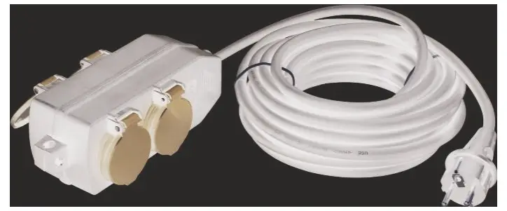 Удлинитель AS Schwabe 860602, 4 розетки, H05RR-F 3G 1,5 мм², 230 В, 16 А, 10 м