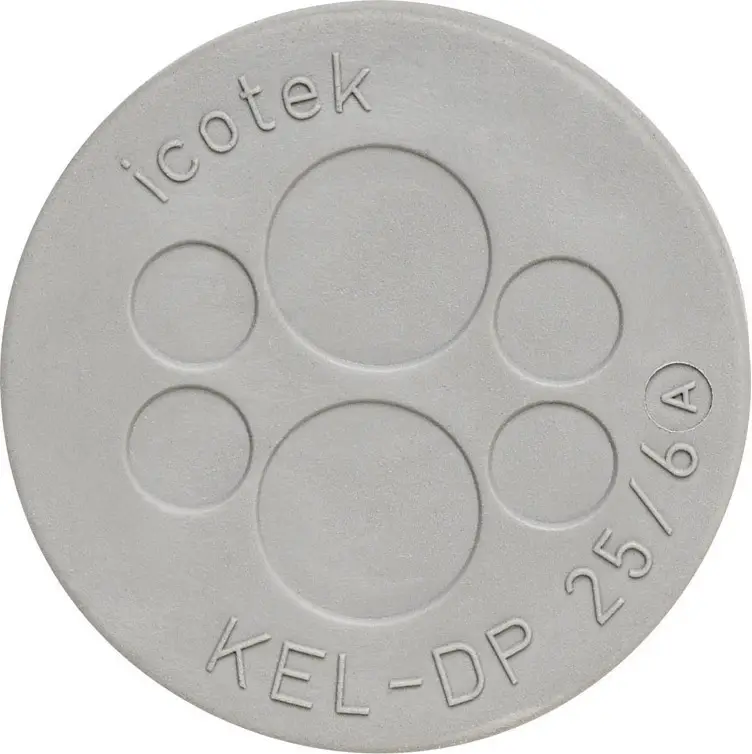 Кабельний сальник Icotek, KEL-DP 50/20, 43552, (Ø) 60 мм, сірий, 1 шт.