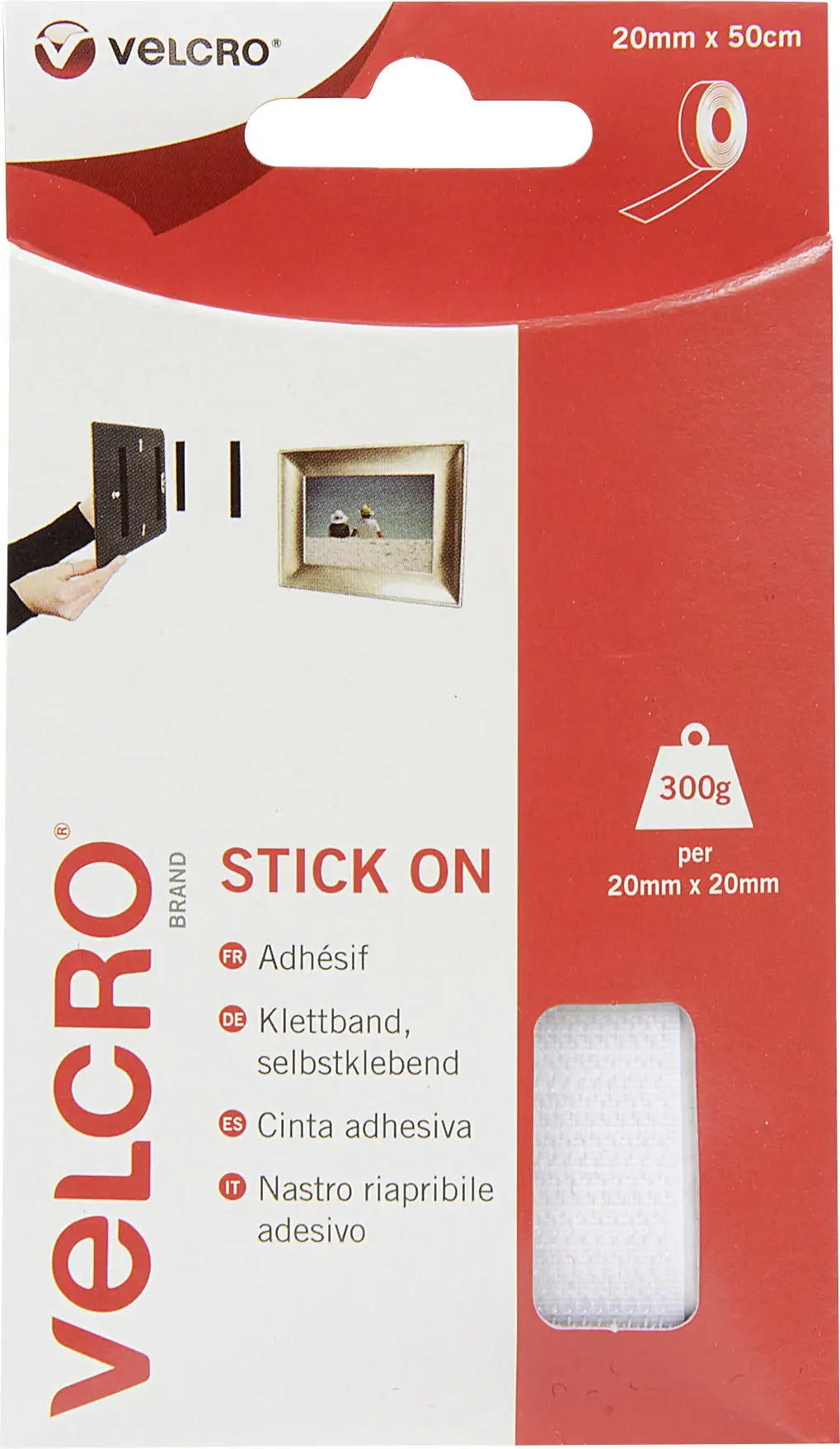 Лента-липучка VELCRO® VEL-EC60224, (Д x Ш) 500 мм x 20 мм, 0,5 м
