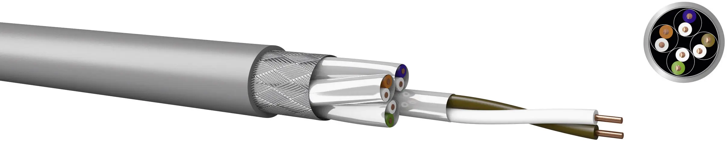 Сетевой кабель Kabeltronik 5308267H0-1, CAT 7, S/STP, 4 x 2 x 0,13 мм² + 2 x 2 x 0,13 мм², серый, количество единиц на погонный ме