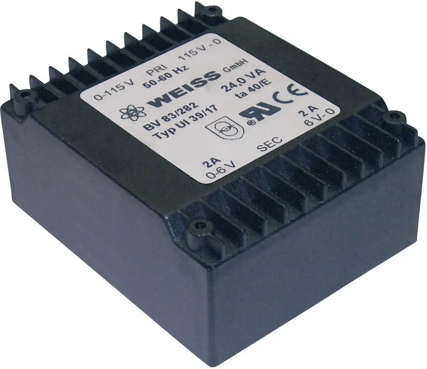 Низкопрофильный трансформатор Weiss Elektrotechnik 24ВА 2X18В/667мА