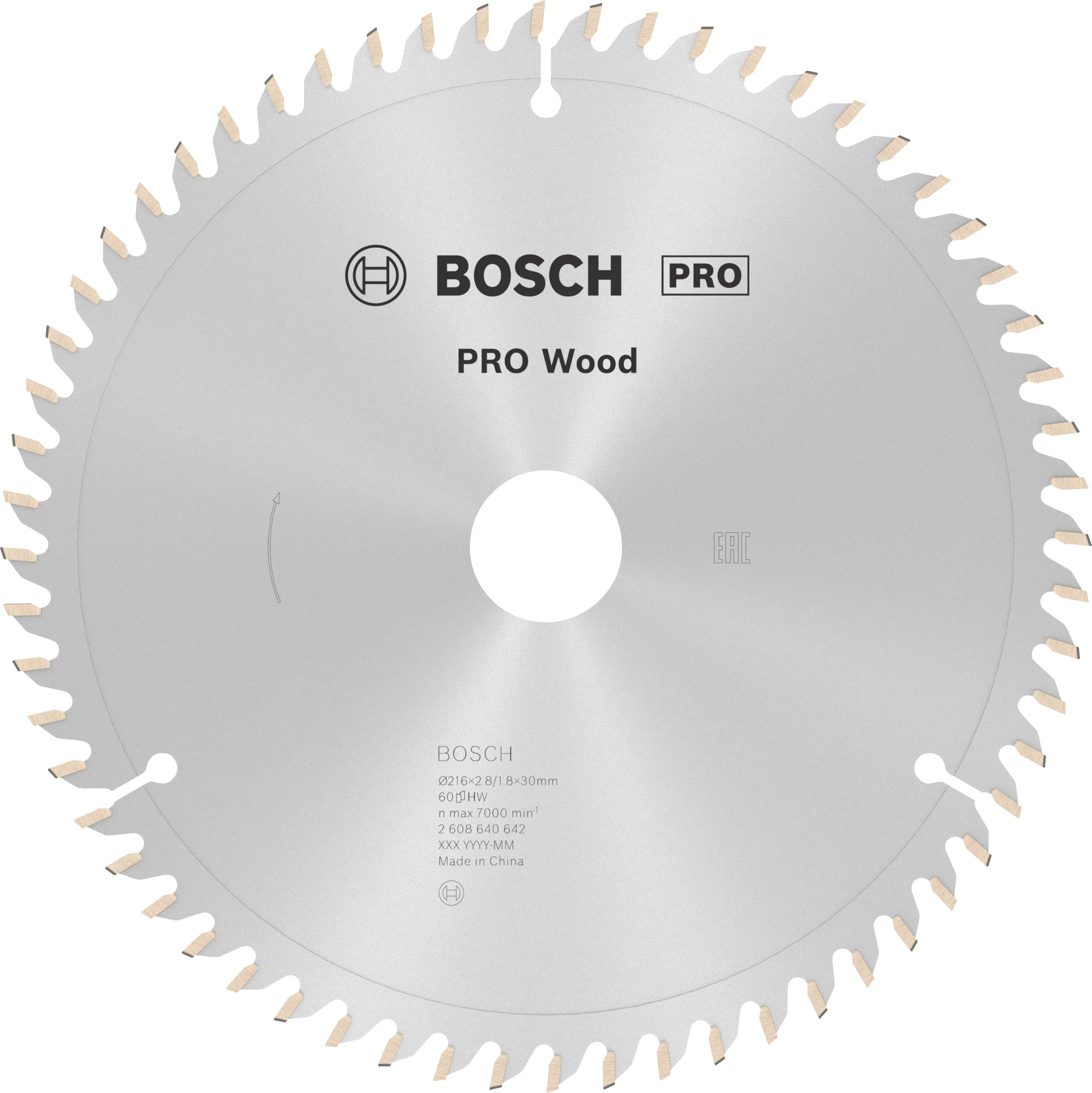 Твердосплавный отрезной диск Bosch Optiline 216 x 30 x 2,8 мм, 1 шт.