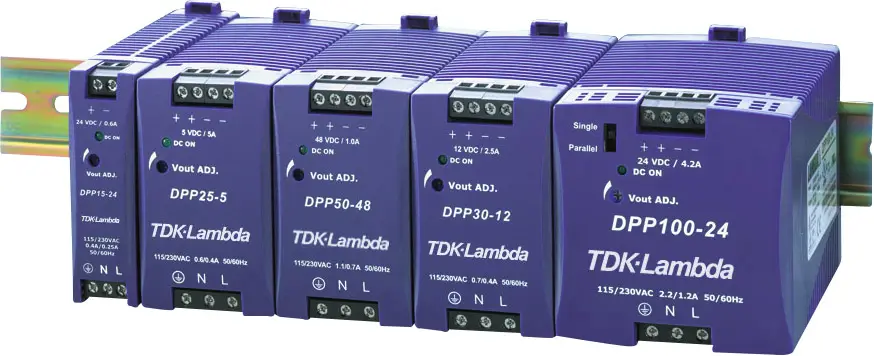 Блок питания TDK-Lambda DPP50-48 для установки на DIN-рейку, 48 В/постоянный ток, 1,05 А, 50 Вт.