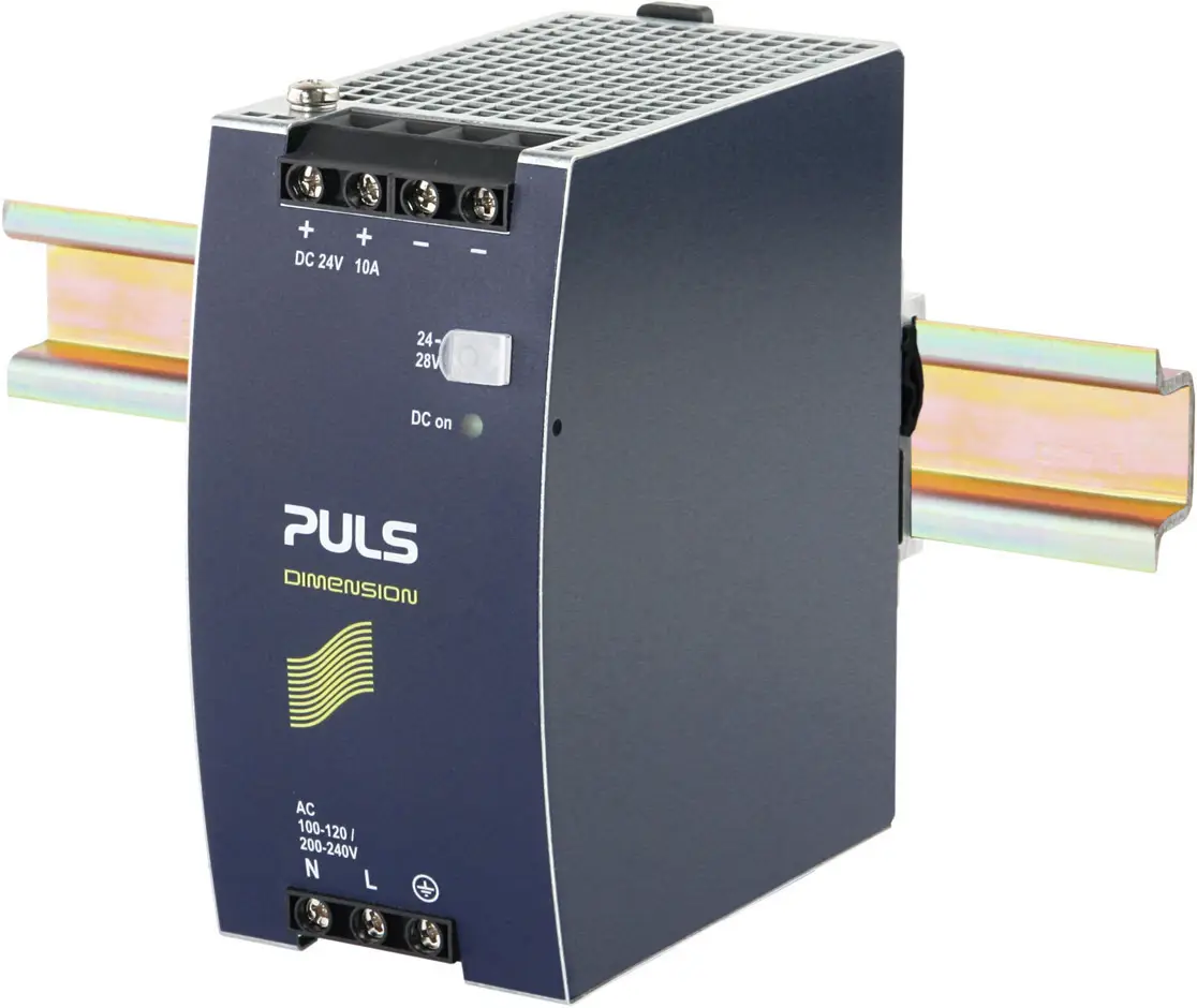 Блок питания PULS CS10.241 для DIN-рейки, 24 В/постоянный ток, 10 А, 240 Вт. Количество выходов: 1. Описание: 1 шт.
