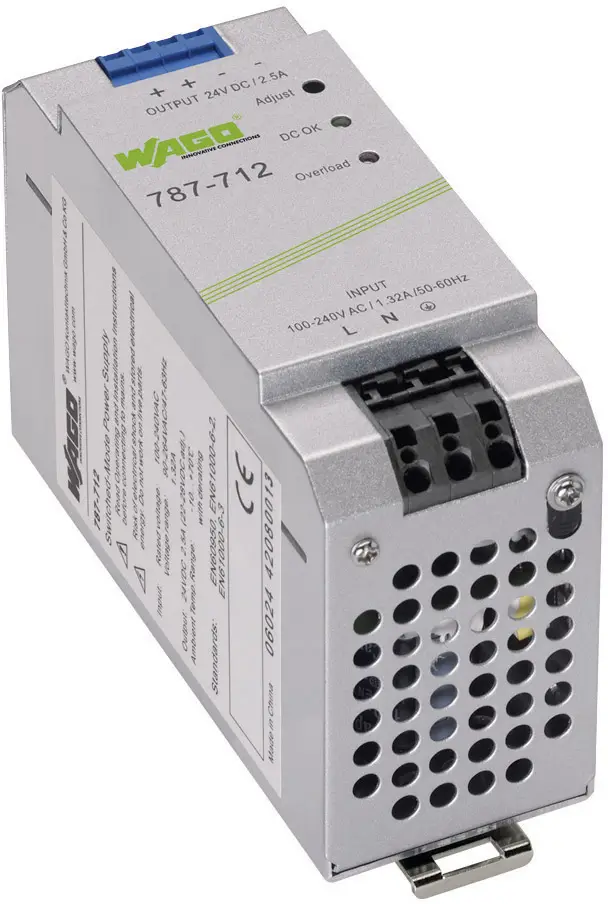 WAGO EPSITRON® ECO POWER 787-712 Блок питания на DIN-рейку, 24 В/пост. ток, 2,5 А, 60 Вт