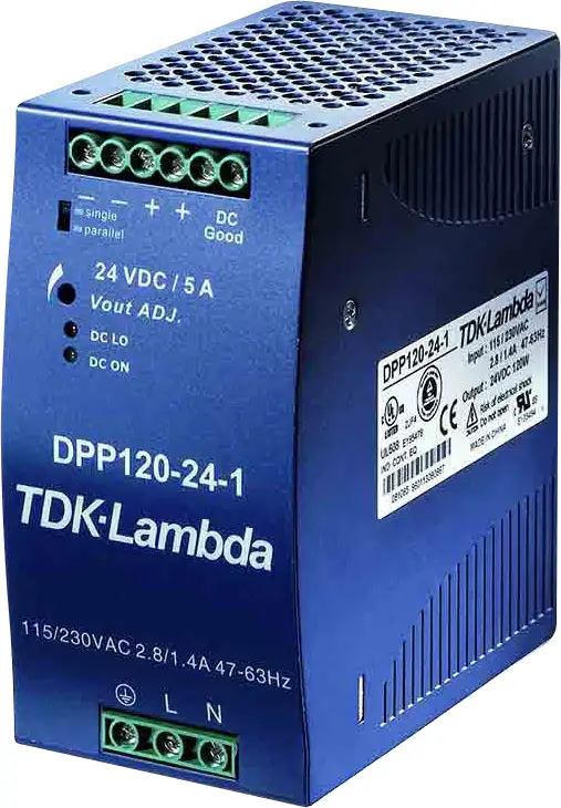 Блок питания TDK-Lambda DPP120-48-1 на DIN-рейку, 48 В постоянного тока, 2,5 А, 120 Вт