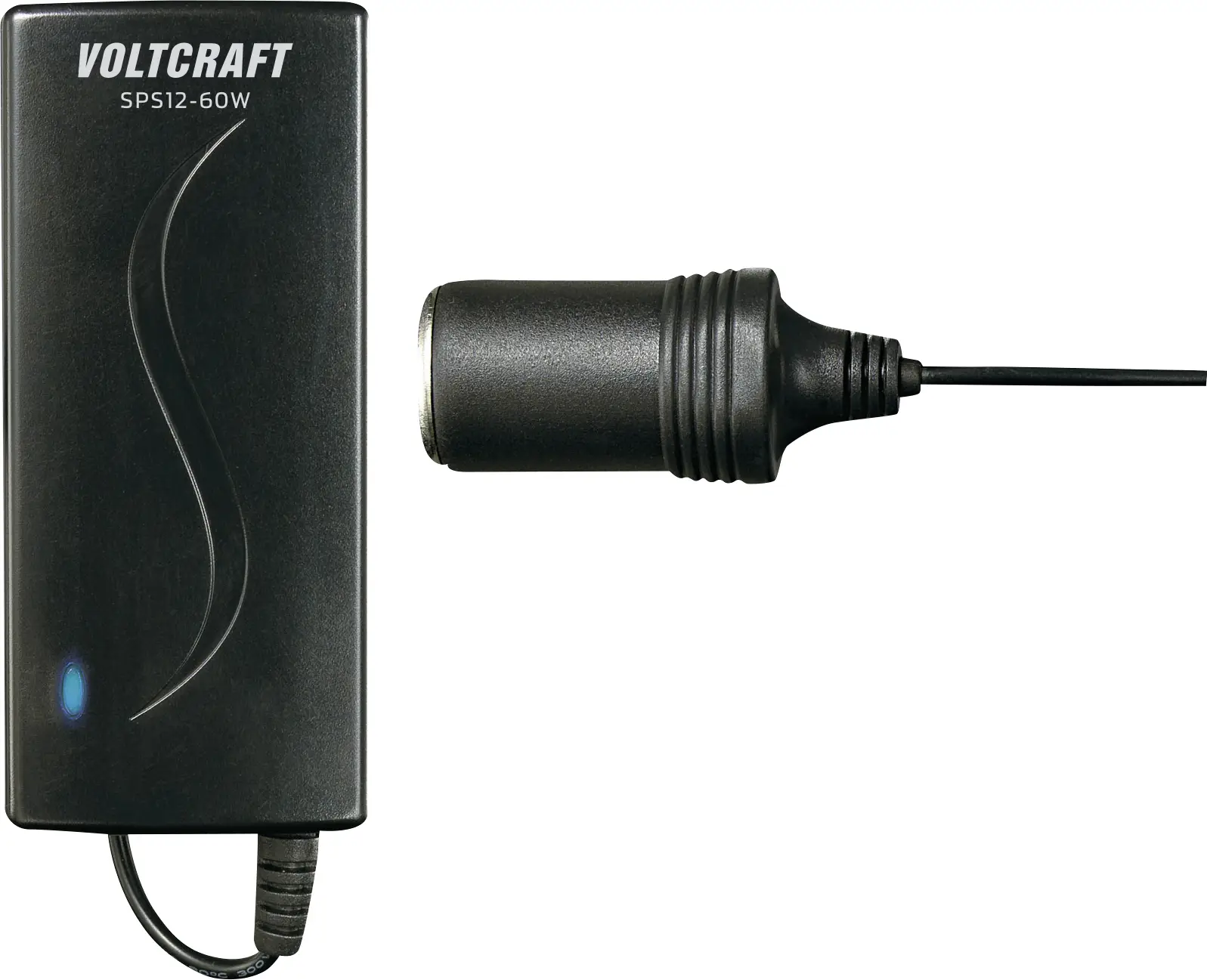 Адаптер змінного струму VOLTCRAFT SPS12-60W KFZ, 60 Вт, немає даних, 5000 мА, з гніздом прикурювача