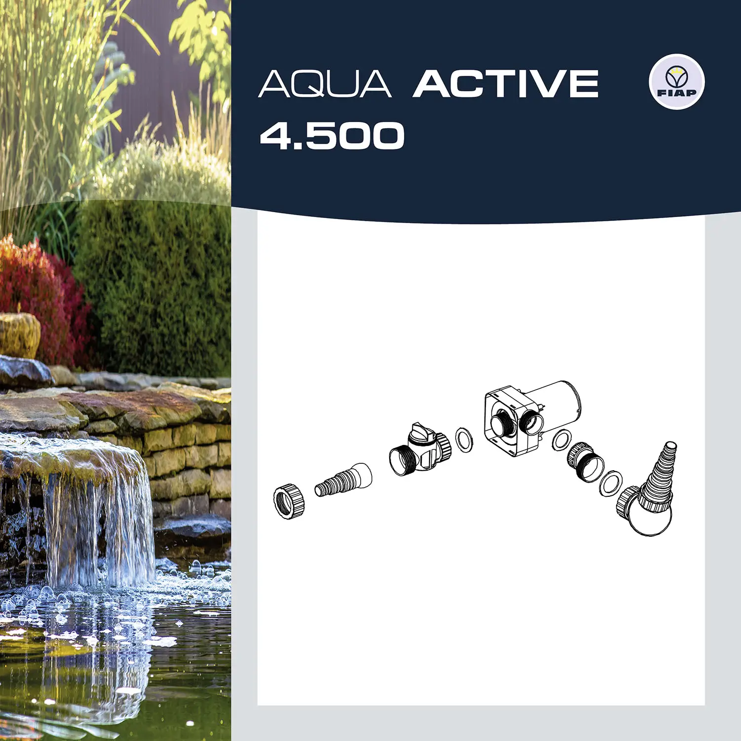 Насос для ставка FIAP Aqua Active 4.500 2700, 35 Вт, 4500 л/год