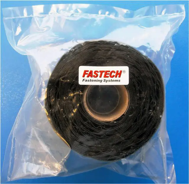 Самоклеящаяся застежка-липучка FASTECH® T0205099990305, петлевая часть (Д x Ш) 5000 мм x 50 мм, черная, 1 шт.