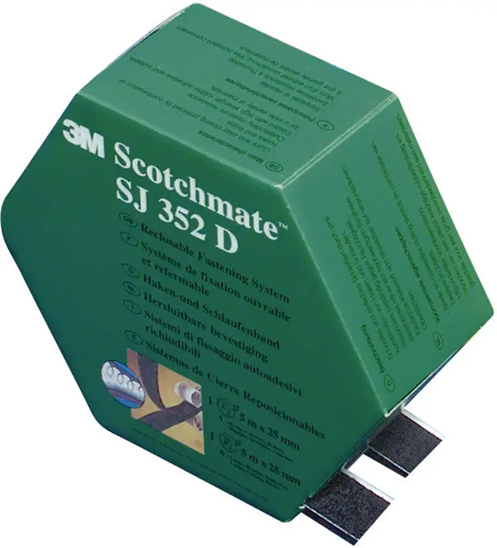 3M SJ 352D Scotchmate SJ352D липучка, (Д x Ш) 5000 мм x 25,4 мм, 1 пара