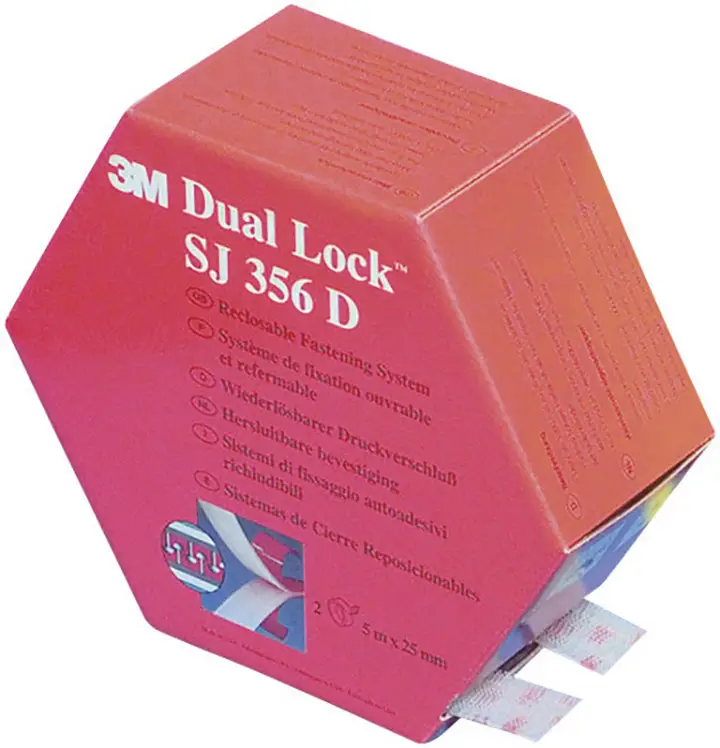 Лента-липучка 3M SJ 356D Dual Lock SJ356D, (Д x Ш) 5000 мм x 25 мм, 1 пара.