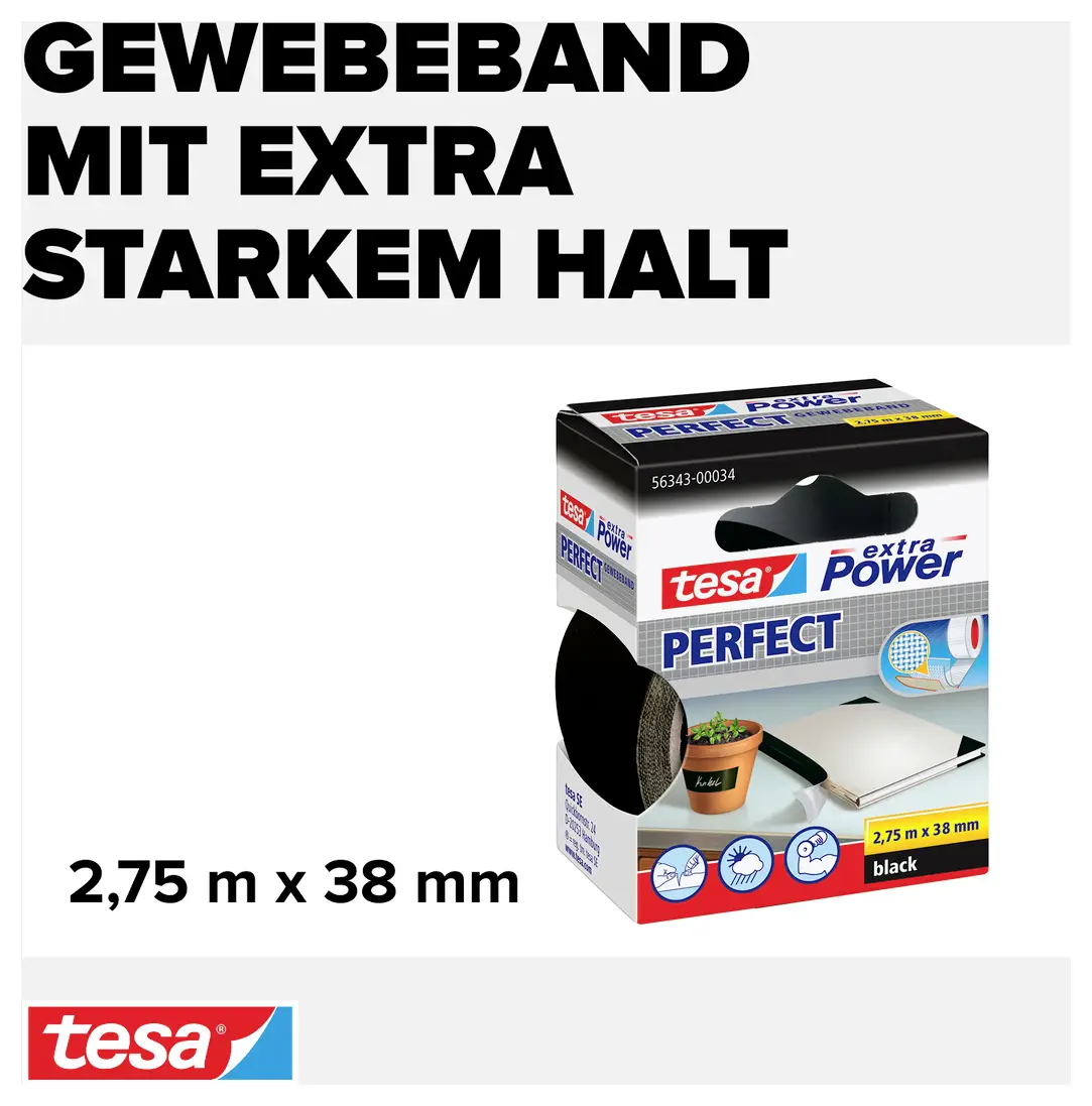 Тканевая лента tesa® extra Power 56343-00034-03, 1 шт.