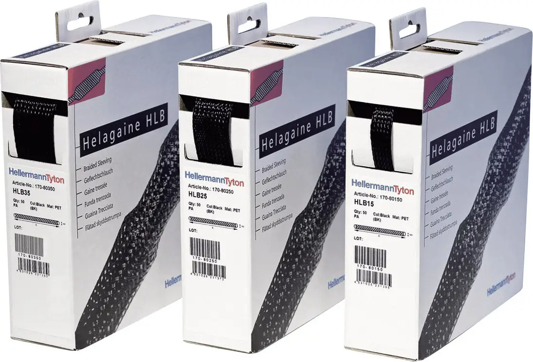 Армированный шланг HellermannTyton 170-80150 HLB15-PET-BK-10M, черный полиэстер, 5-5 мм, 10 м.