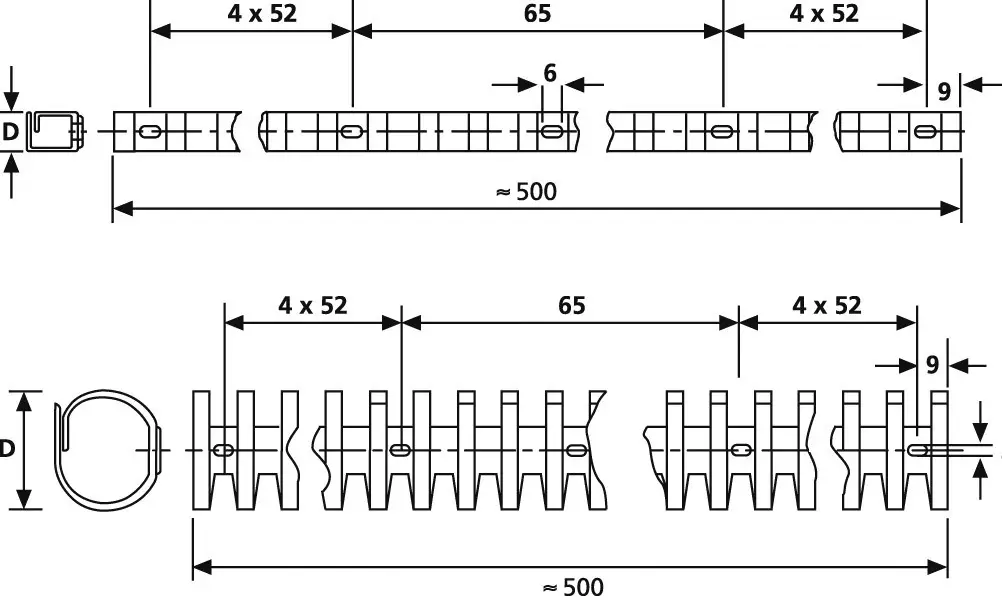 Гнучкий шланг HellermannTyton Heladuct Flex20, Ø 20 мм, білий