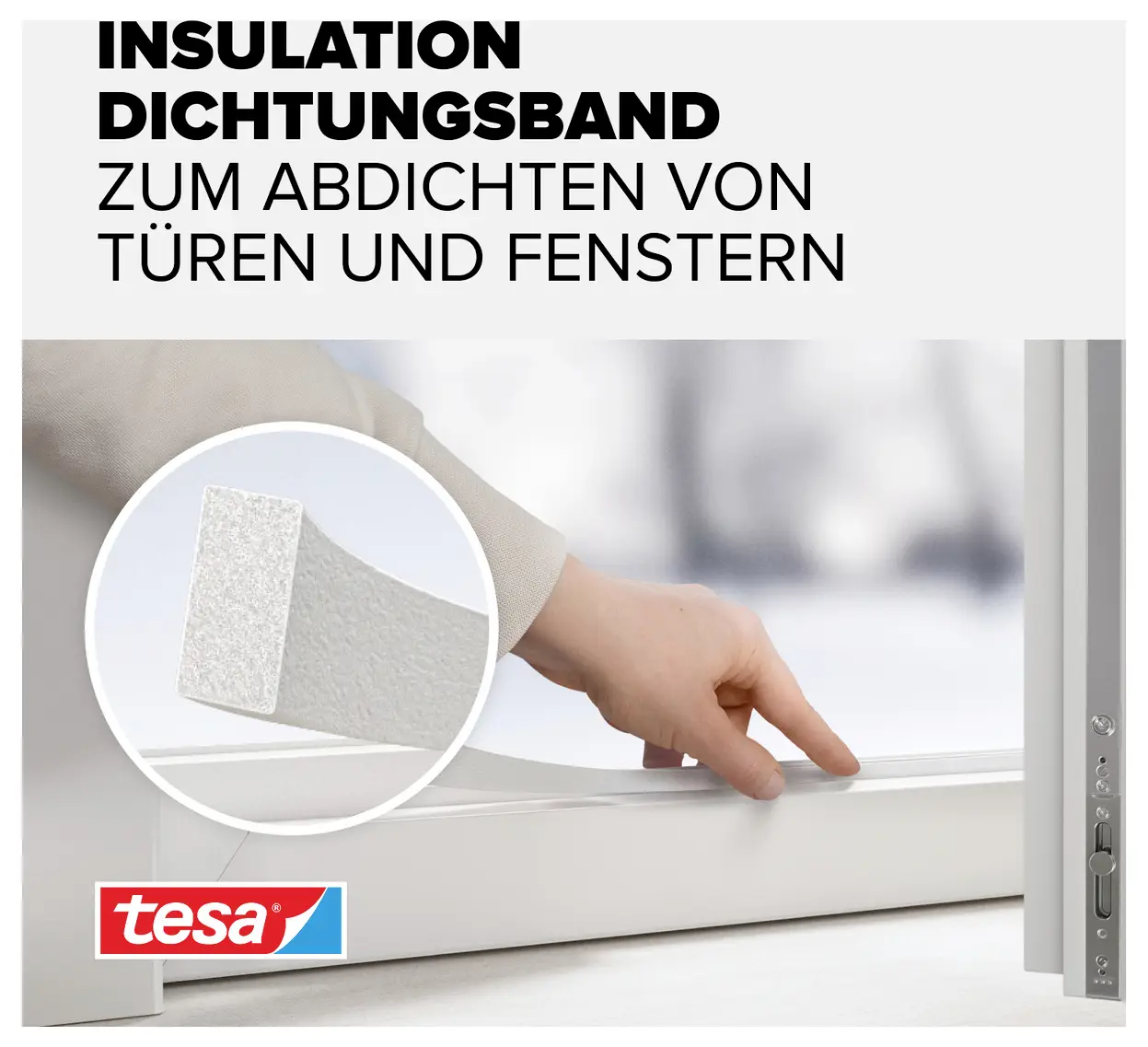 Герметизуюча стрічка tesa tesamoll® 55604-00100-00, (Д x Ш) 6 м x 15 мм, 6 м, 1 шт.
