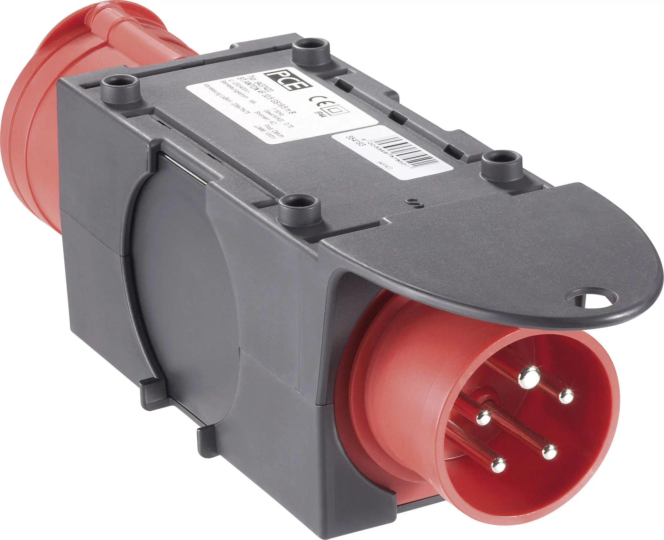 Адаптер PCE 9437420 CEE NA 16/32, IP44, черный и красный