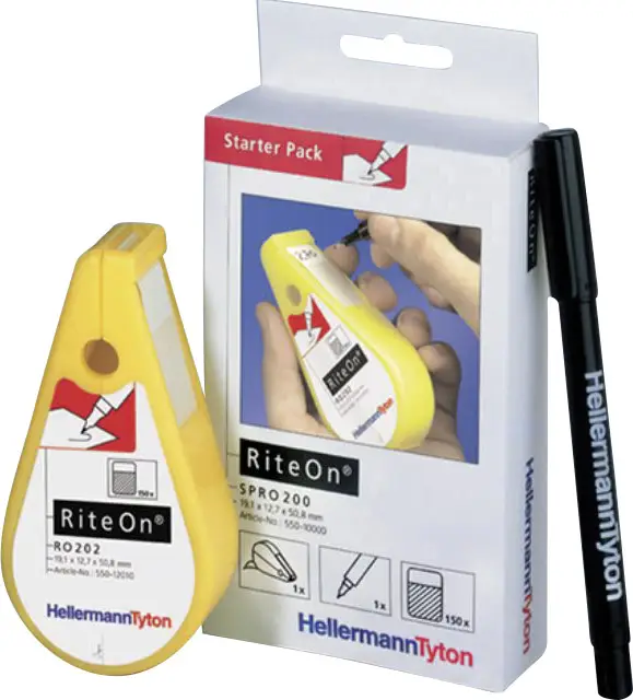 Етикетка для кабелю HellermannTyton SPRO200-1401-WH 550-14010, 12,70 x 19,05 мм, етикеток на аркуші: 150, 1 комплект