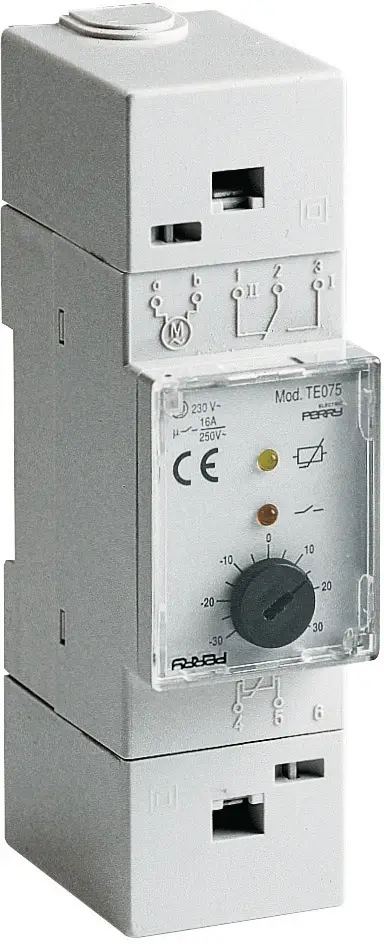 Термостат Wallair 1TMTE077 на DIN-рейку, диапазон регулировки температуры: от 0 до 60 °C