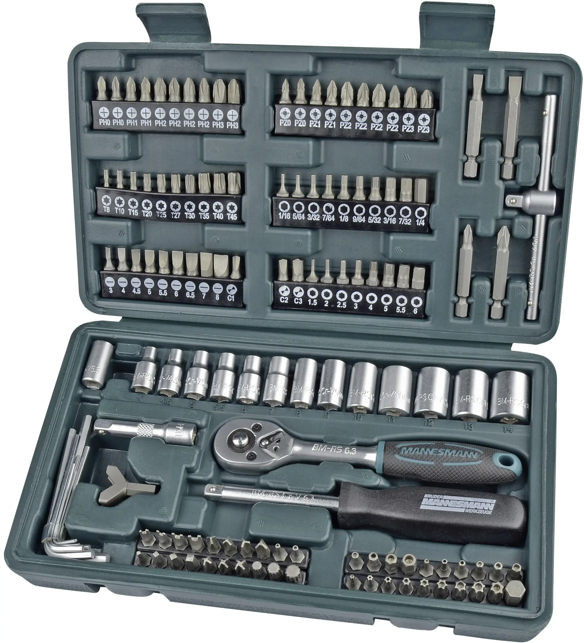 Brüder Mannesmann M29166 Набор торцевых ключей 1/4 дюйма (6,3 мм)