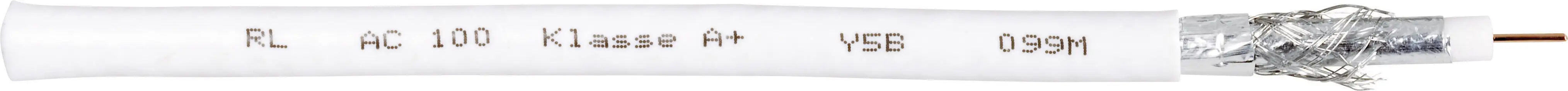 Коаксиальный кабель Interkabel AC 100-25, внешний диаметр: 6,90 мм, 75 Ом, 120 дБ, белый, 25 м