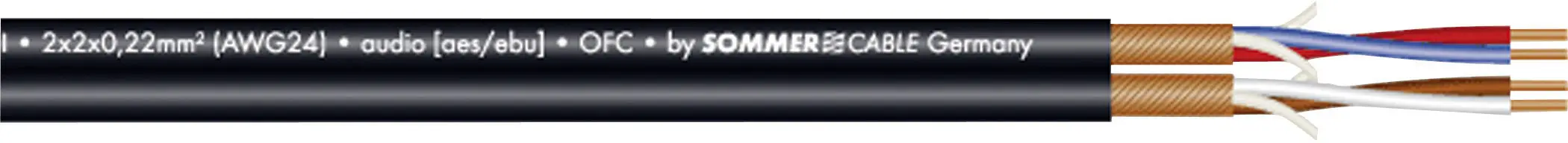 Микрофонный кабель Sommer Cable 200-0551 UNITRONIC® 2 x 2 x 0,22 мм² + 1 x 2 x 0,22 мм², черный. Количество единиц в погонном метр