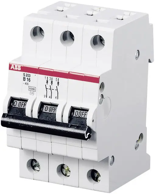 Автоматический выключатель ABB S203-B10 2CDS253001R0105, 3 контакта, 10 А