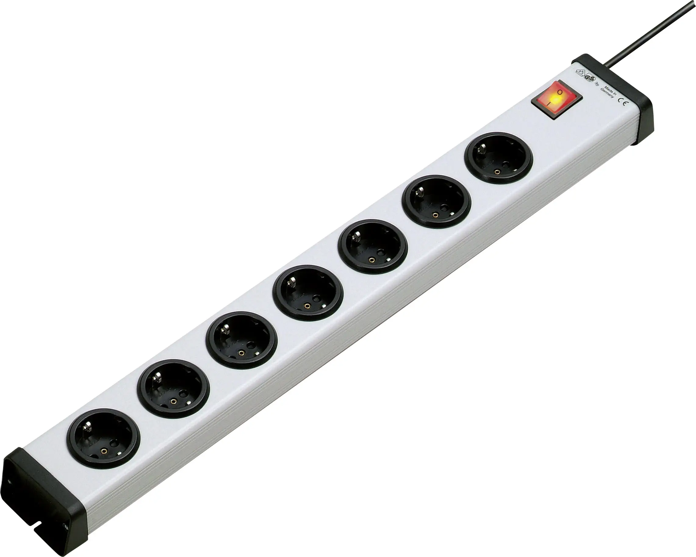 Удлинитель с выключателем Ehmann Vario Linea Universal 0201x01074301, предохранительный разъём, количество розеток: 7