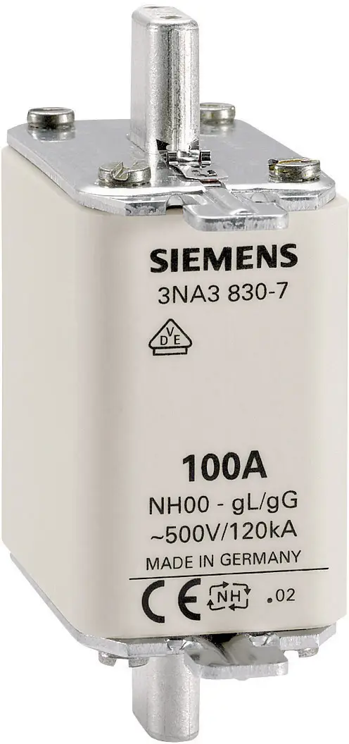 Предохранитель Siemens NH 500 В, размер 000, 63 А